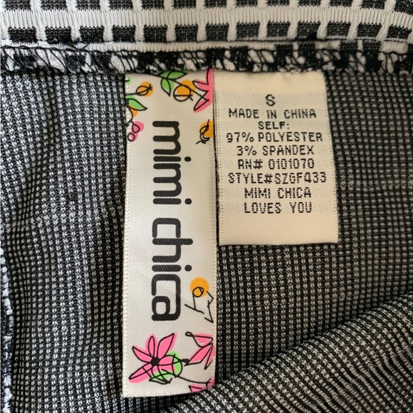 Mimi Chica White&Black Pattern Pencil Skirt NWOT Size S - Picture 8 of 12